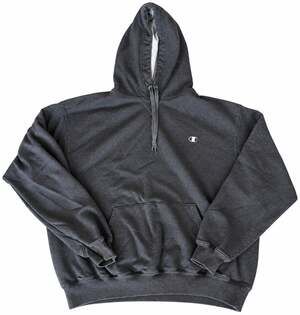 Champion Men XL Black/Charcoal Pullover Hoodie Embroidered Logo Kangaroo Pocket